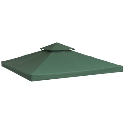 Ersatzdach 3x3m Dach für Metallpavillon grün