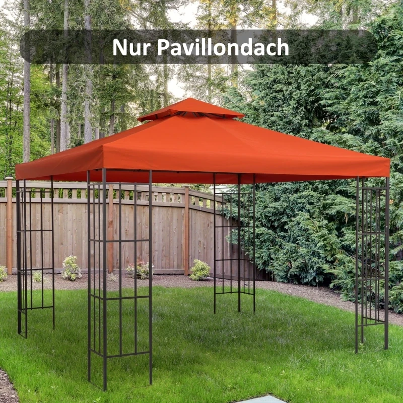 Ersatzdach Pavillondach 3x3m Rostrot