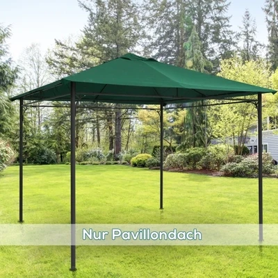 Pavillondach, Ersatzdach für Pavillon, Pavillonabdeckung, Sonnenschutz Polyester, Grün, 2,98 x 2,95 m