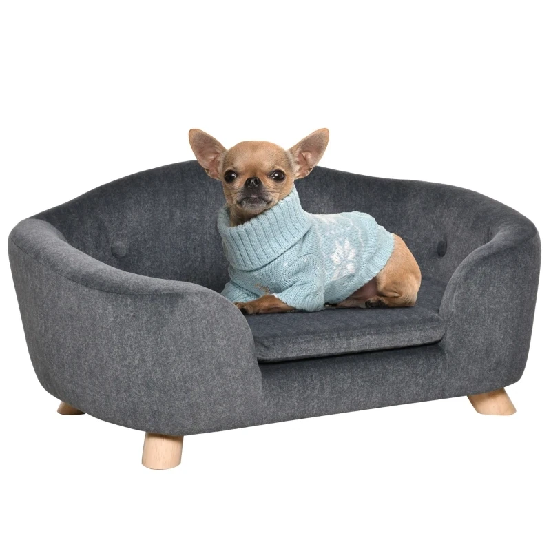 Hundebett, Katzensofa, Hundesofa dunkelgrau
