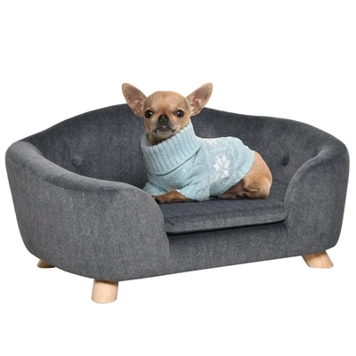 Hundebett, Katzensofa, Hundesofa dunkelgrau