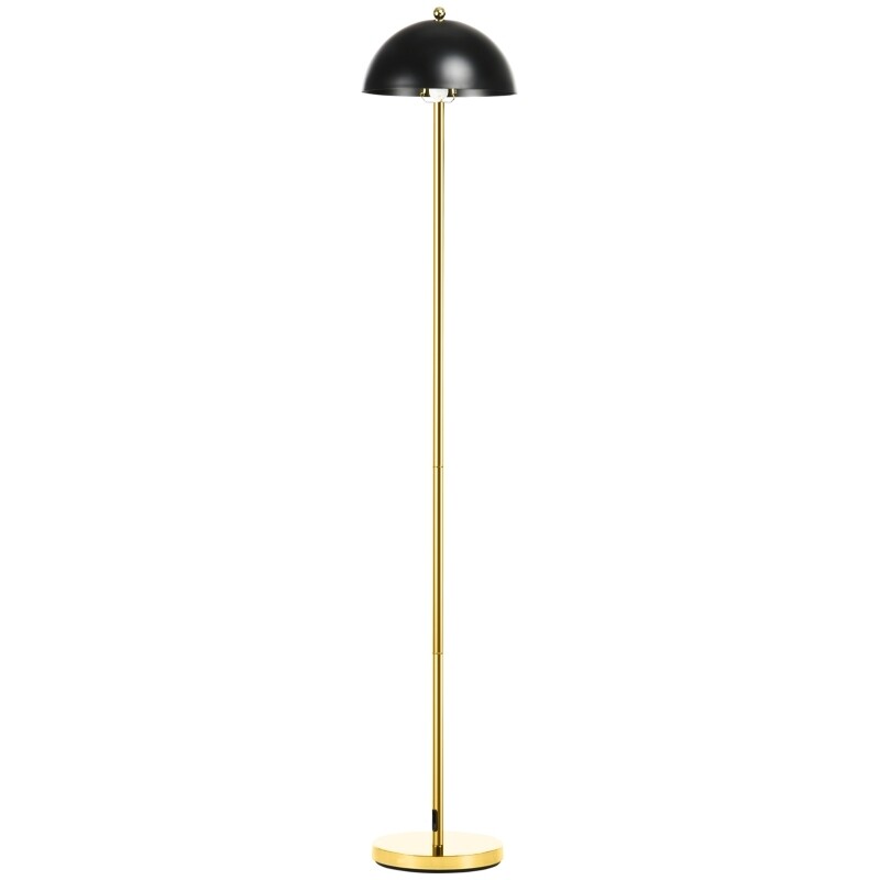 Stehleuchte im Vintage-Design, Standleuchte Gold + Schwarz