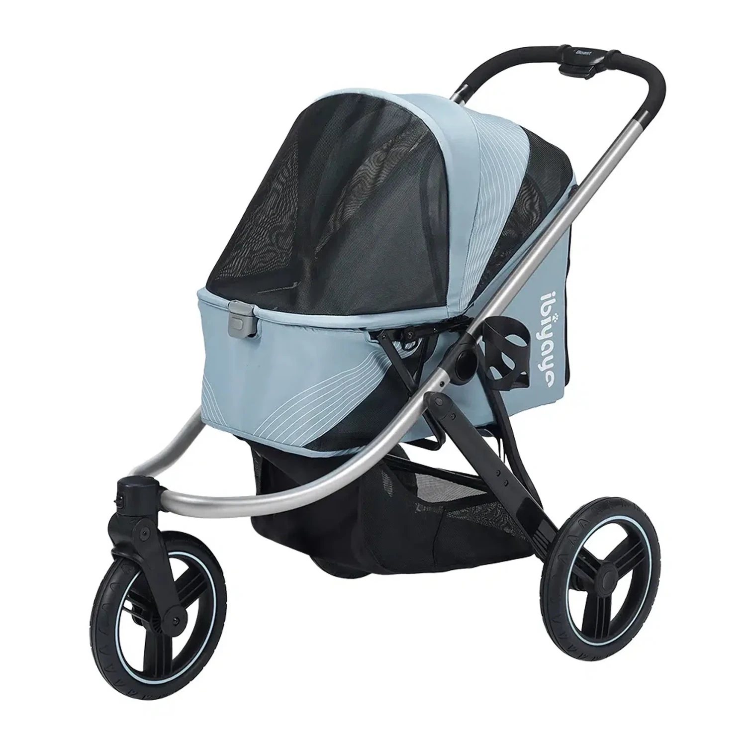 Ibiyaya Hundebuggy, Hundewagen, Pet Stroller &#39;The Beast Jogging&#39;, Flash Grey