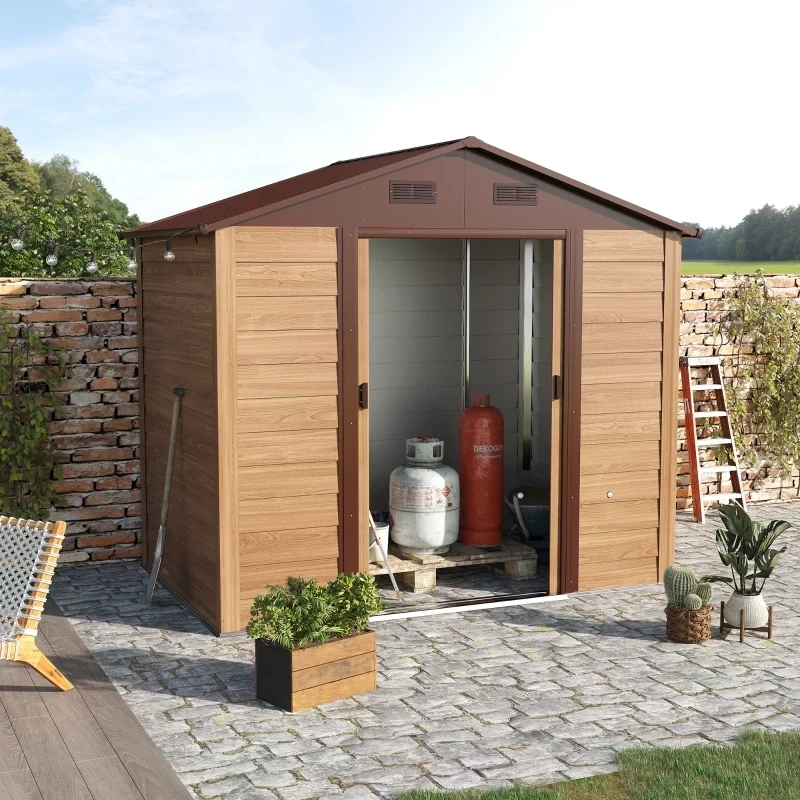 Geräteschuppen mit 3 Regalböden, Gartenschuppen