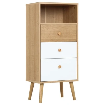 Sideboard Kommode Natur+Weiss