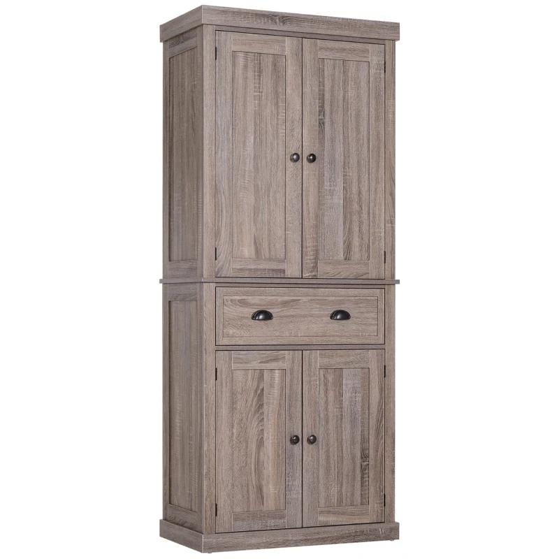 Schrank Hochschrank Kommode 6 verstellbare Ebenen mit Schublade MDF