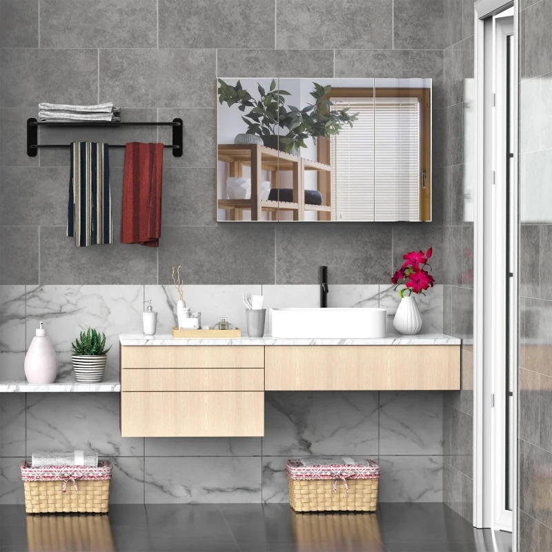 Spiegelschrank Badschrank Hängeschrank Weisseiche III