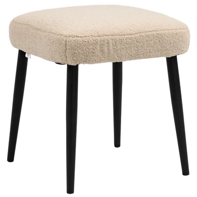 Hocker, Sitzhocker, Teddy, Fusshocker, Beige