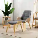 Sessel-Set im Skandidesign, Sessel mit Ottomane, weiche Polsterung