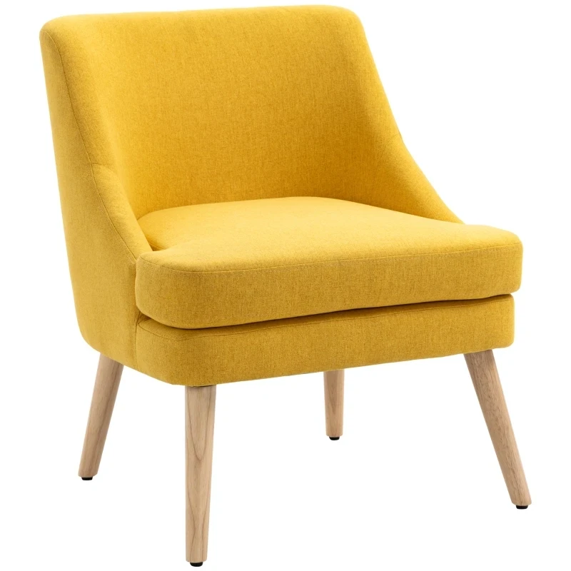Esszimmerstuhl modernes Leinen-Design Gelb