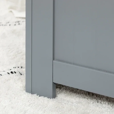 Sitzbank mit Stauraum im Landhausstil, Truhe, Hellgrau