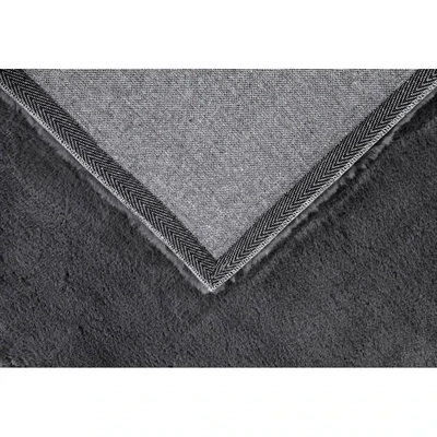 Teppich Hochflor Anthrazit 60 x 120 x 3,5 cm