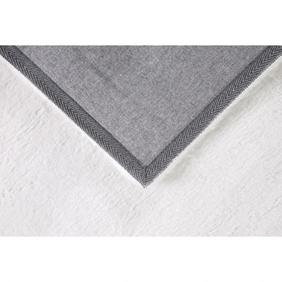 Teppich weich Hochflor Weiss 60 x 120 x 3,5 cm