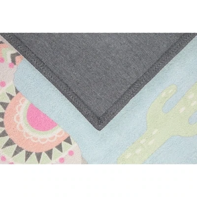 Kinderteppich Lama Blau 150 x 80 x 1,2 cm