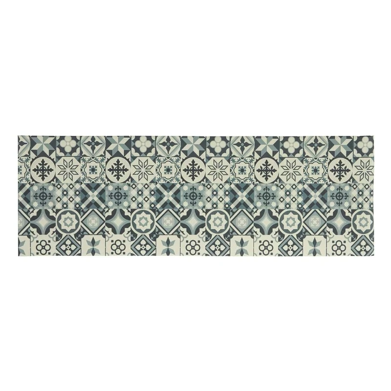 Teppich Küchenläufer Muster Grau 50 x 150 cm