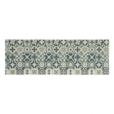 Teppich Küchenläufer Muster Grau 50 x 150 cm