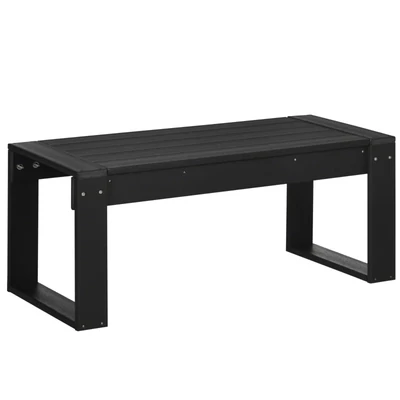 Beistelltisch, Gartentisch, rechteckig, Industrial Design, markante Holzoptik, schwarz,