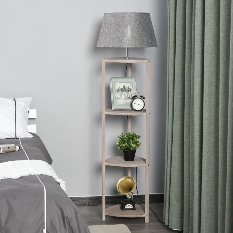 Stehlampe Stehleuchte Lampenschirm mit Regal