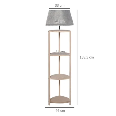 Stehlampe Stehleuchte Lampenschirm mit Regal