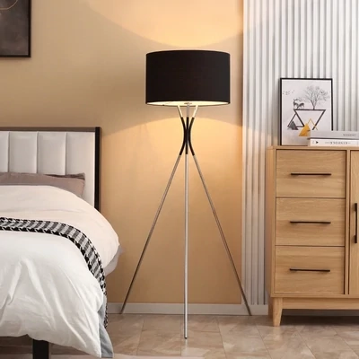 moderne Tripod Stehlampe schwarz