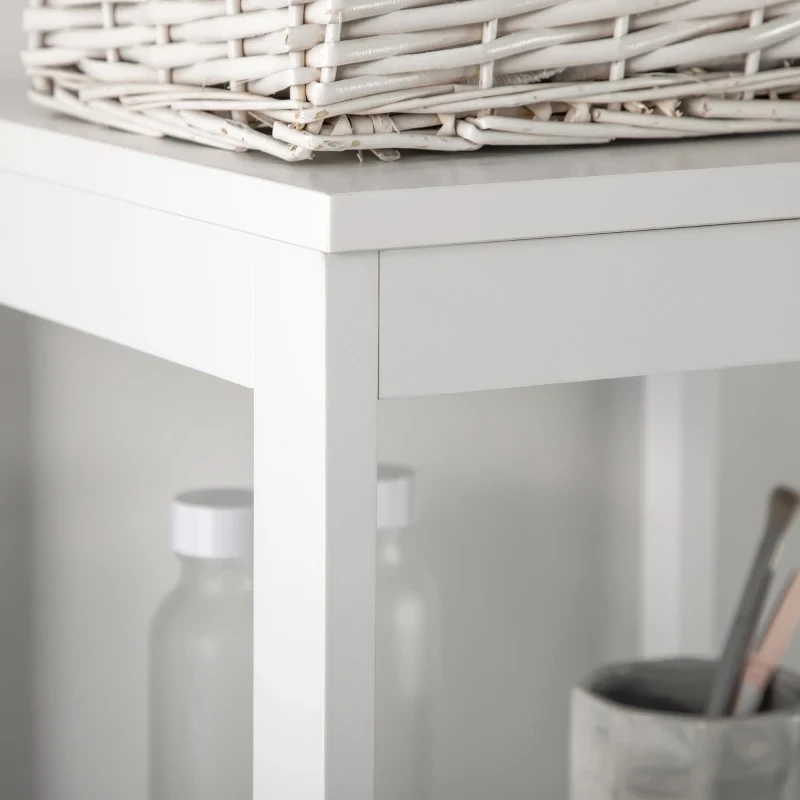 Badezimmerschrank, 2 Regale, 3 Schubladen, wasserabweisend, Weiss