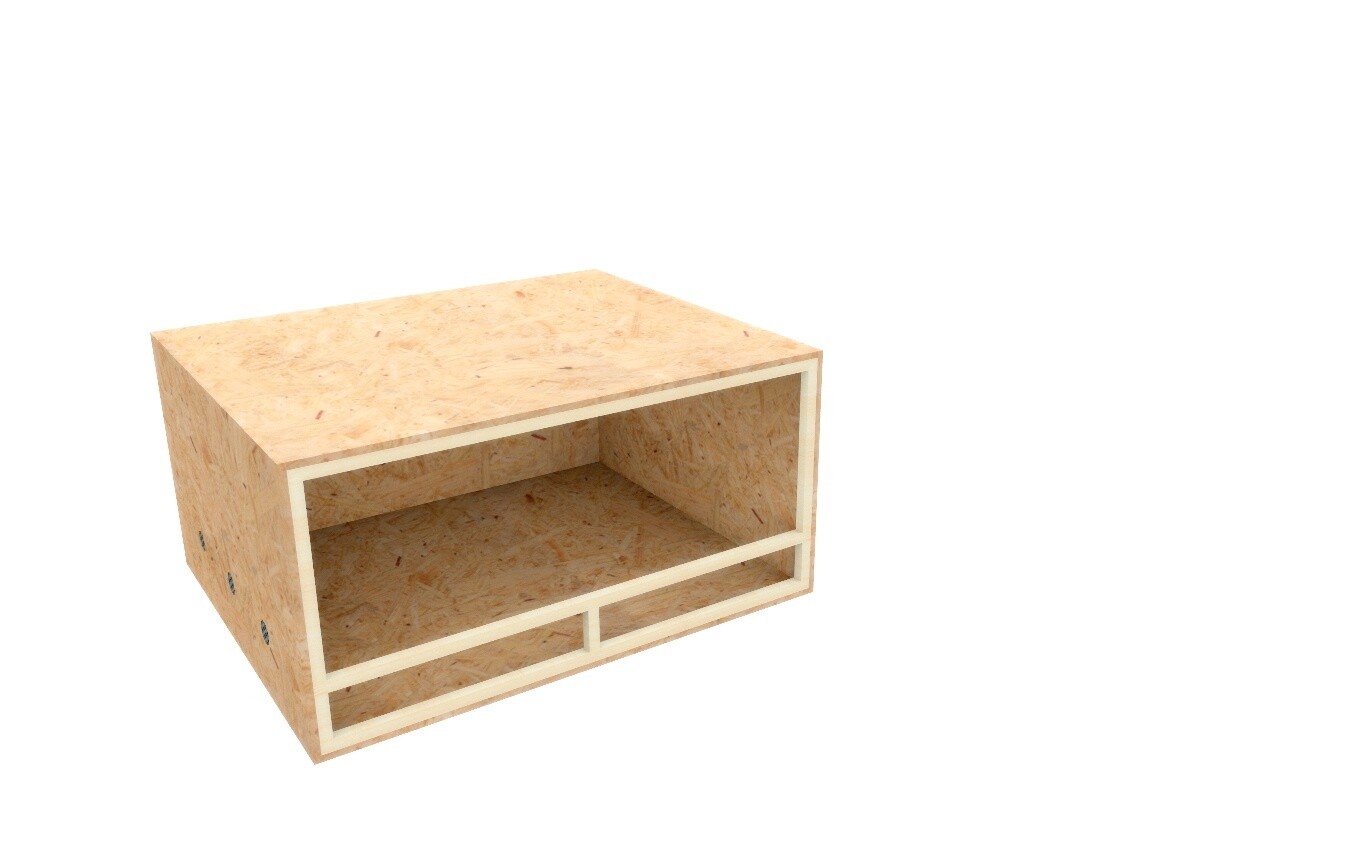Massgefertigtes Terrarium mit Seitenbelüftung bis max. 120 / 100 / 60 cm