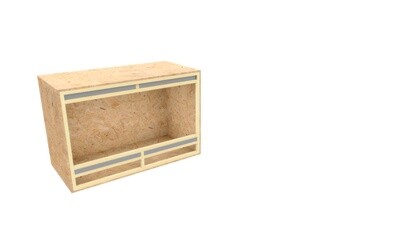 Massgefertigtes Terrarium mit Frontbelüftung bis max. 120 / 60 / 80 cm