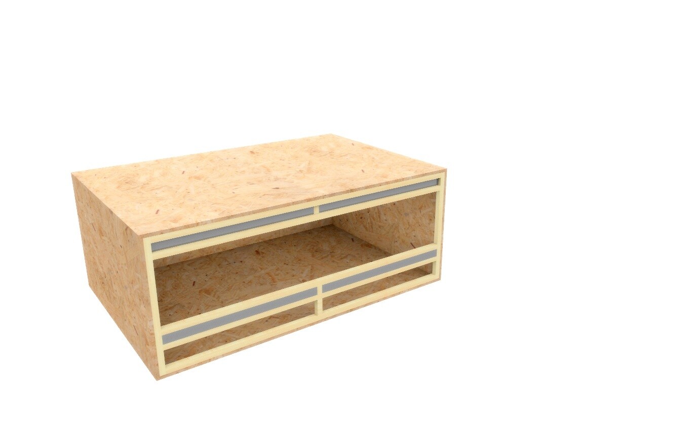 Massgefertigtes Terrarium mit Frontbelüftung bis max. 150 / 100 / 60 cm