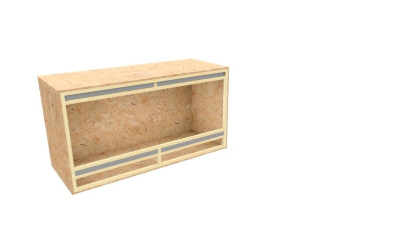 Massgefertigtes Terrarium mit Frontbelüftung bis max. 150 / 60 / 100 cm