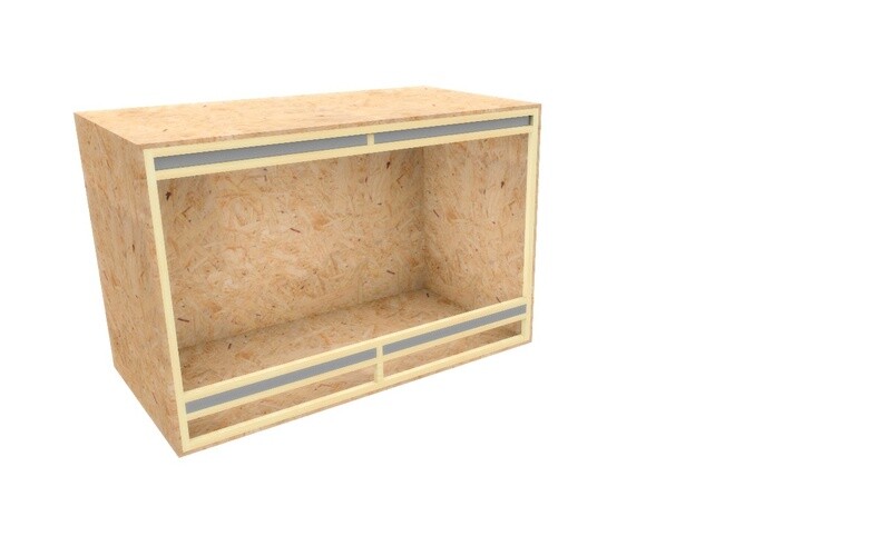 Massgefertigtes Terrarium mit Frontbelüftung bis max. 150 / 80 / 100 cm