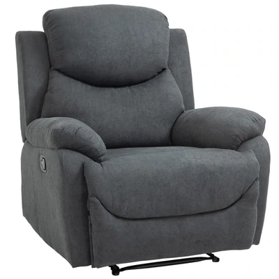 Relaxsessel, Liegesessel, 150° neigbar, Dunkelgrau