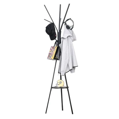 Kleiderständer Garderobe Flurgarderobe Metall Schwarz