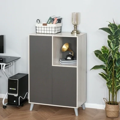 Bücherregal Bücherschrank Kommode Aktenschrank grau