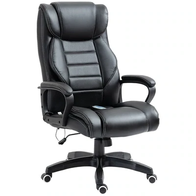 Massagebürostuhl Gamingstuhl 6 Vibrationspunkte Grau