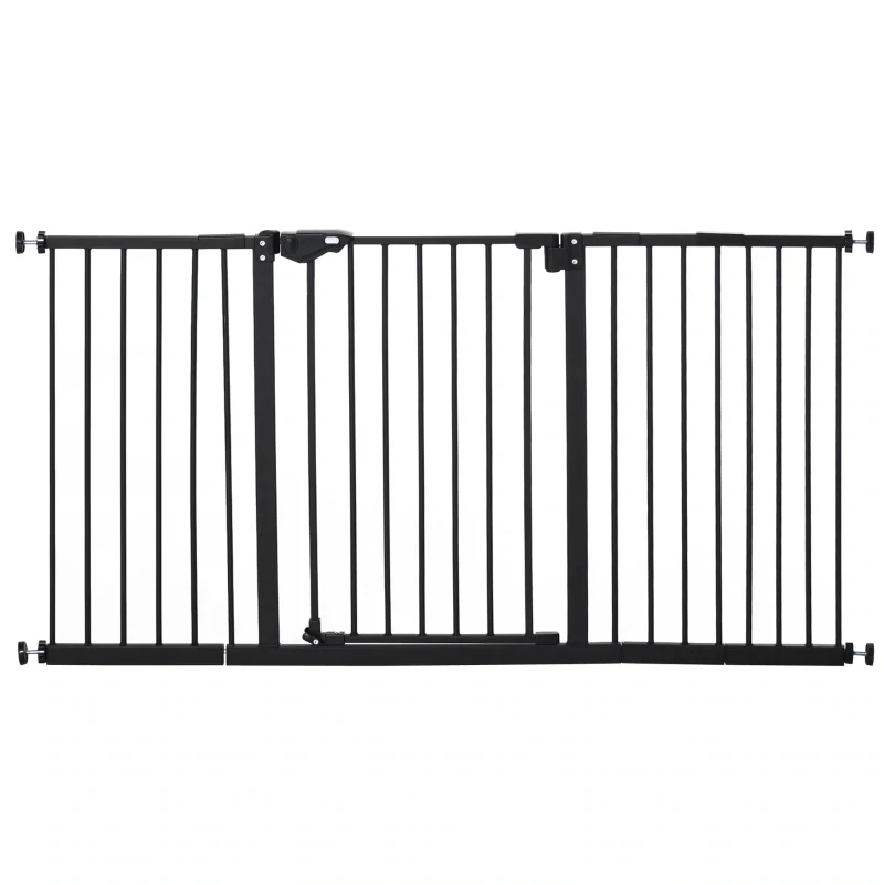 Türschutzgitter, Hundegitter, Haustiergitter schwarz 74-147,5 cm