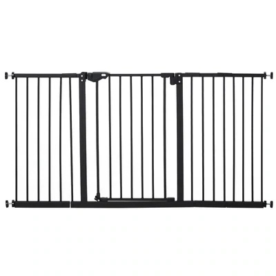 Türschutzgitter, Hundegitter, Haustiergitter schwarz 74-147,5 cm