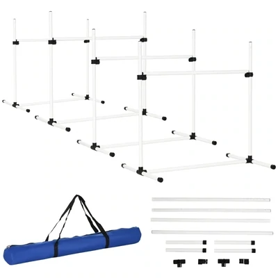 Agility Hürdenset Hunde Training Set 4 x Hürden