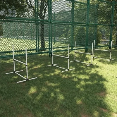 Agility Set Hunde 4-tlg. – Sprungstangen, Hürden, Tragetasche, Weiss
