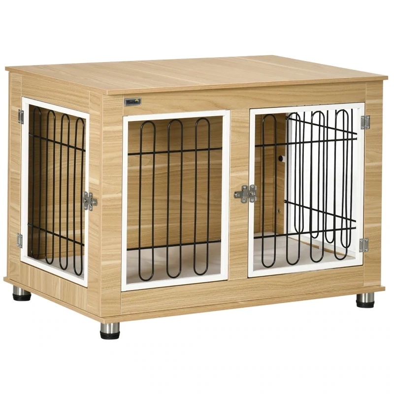 Heim-Hundebox, Hundekäfig, waschbares Kissen, Hundebox, 2 Verriegelungen