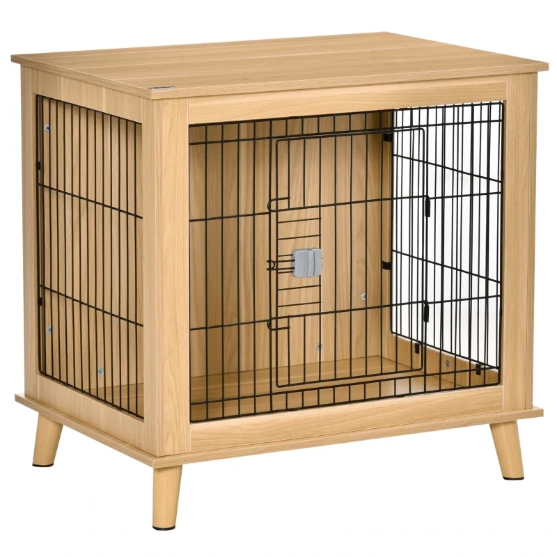 Heim-Hundebox, Hundehütte aus Holz mit Tisch