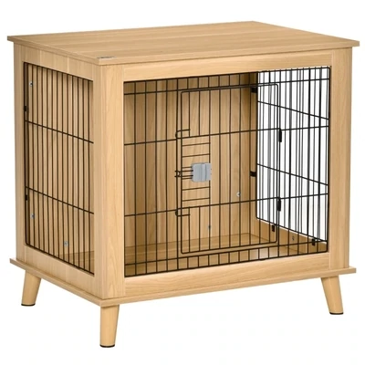 Heim-Hundebox, Hundehütte aus Holz mit Tisch