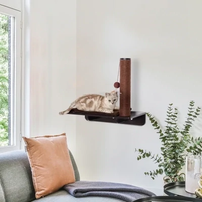 Kratzbaum Katzenliege Katzenregal Wandmontage Plüschauflage
