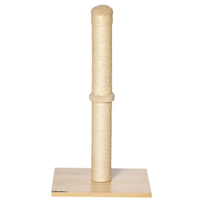 Kratzstamm Beige/Eiche – Sisal, Spielball &amp; Stabil