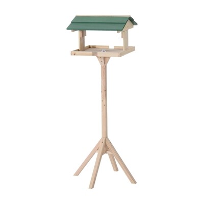 Vogel Futterhaus mit Ständer Vogelhaus Kiefer 49.5 x 49.5 x 121cm Natur