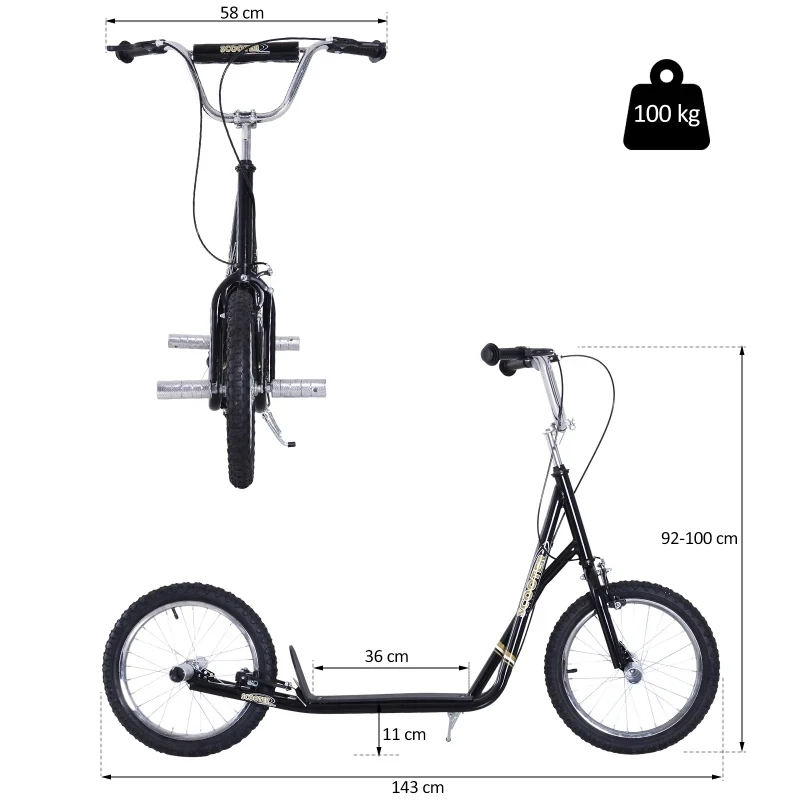Produktbild von HOMCOM Tretroller 135 Cm X 58 Cm X 100 Cm