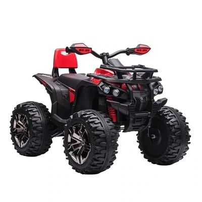 Elektro-Kinderquad, 3-8 km/h, LED-Scheinwerfer, rot