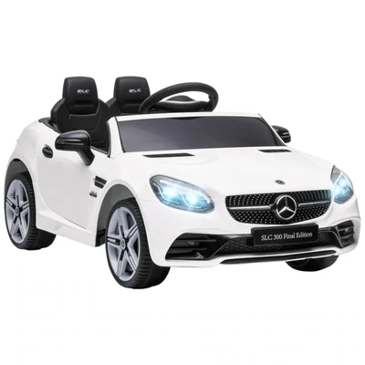 Mercedes SLC Kinder-Elektroauto, mit LED-Scheinwerfern, weiss