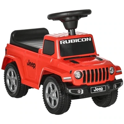 Jeep Rutschauto, mit Hupe, Kippschutz, Stauraum, Scheinwerfern, rot,