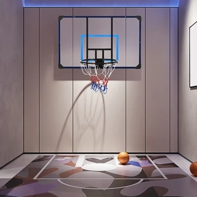 Basketballkorb, universelle Wandhalterung, reißfestes Netz, rostfreier Stahlrahmen