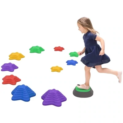 Trittsteine-Set für Kinder ab 3 Jahren, 11 Steine, rutschfest, bis 80 kg, Seestern-Design